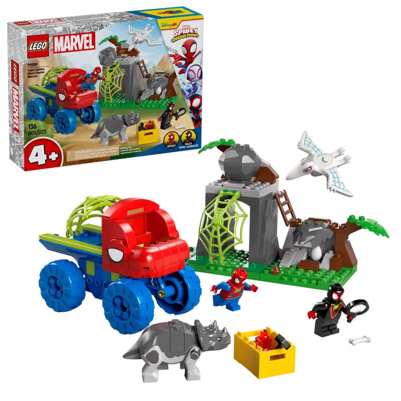 Lego® Marvel - Equipa Spidey – Resgate com Veículo Dinossauro Todo-o-Terreno 11199