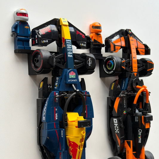 1 unid. Suporte de parede para LEGO® Speed Champions + minifigura 1 Unid.