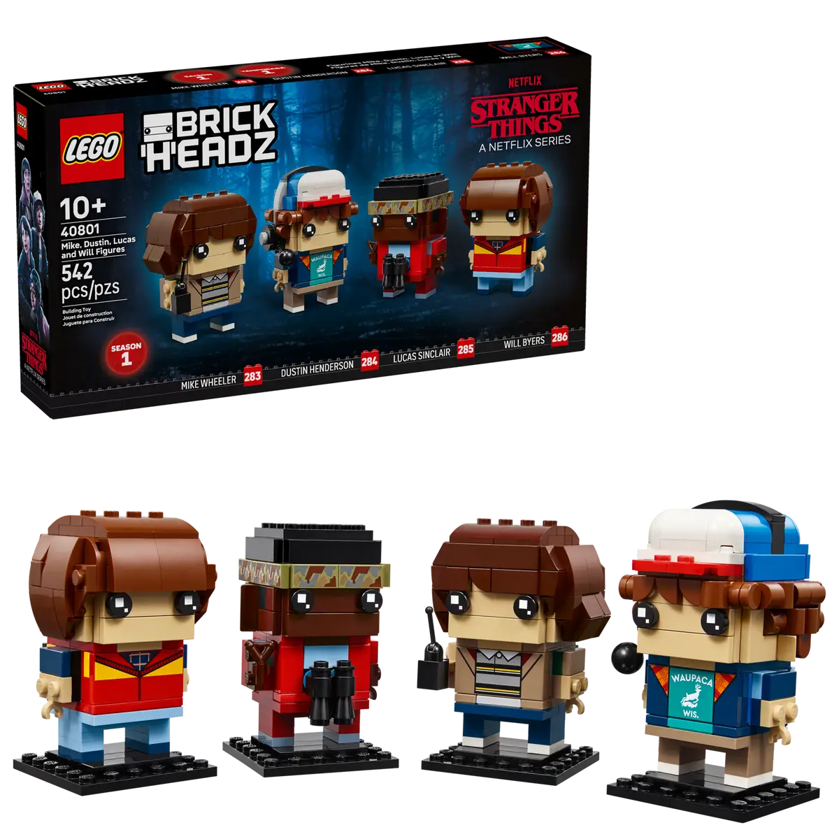 Lego® Brickheadz - Stranger Things - Figuras de Mike, Dustin, Lucas e Will 40801