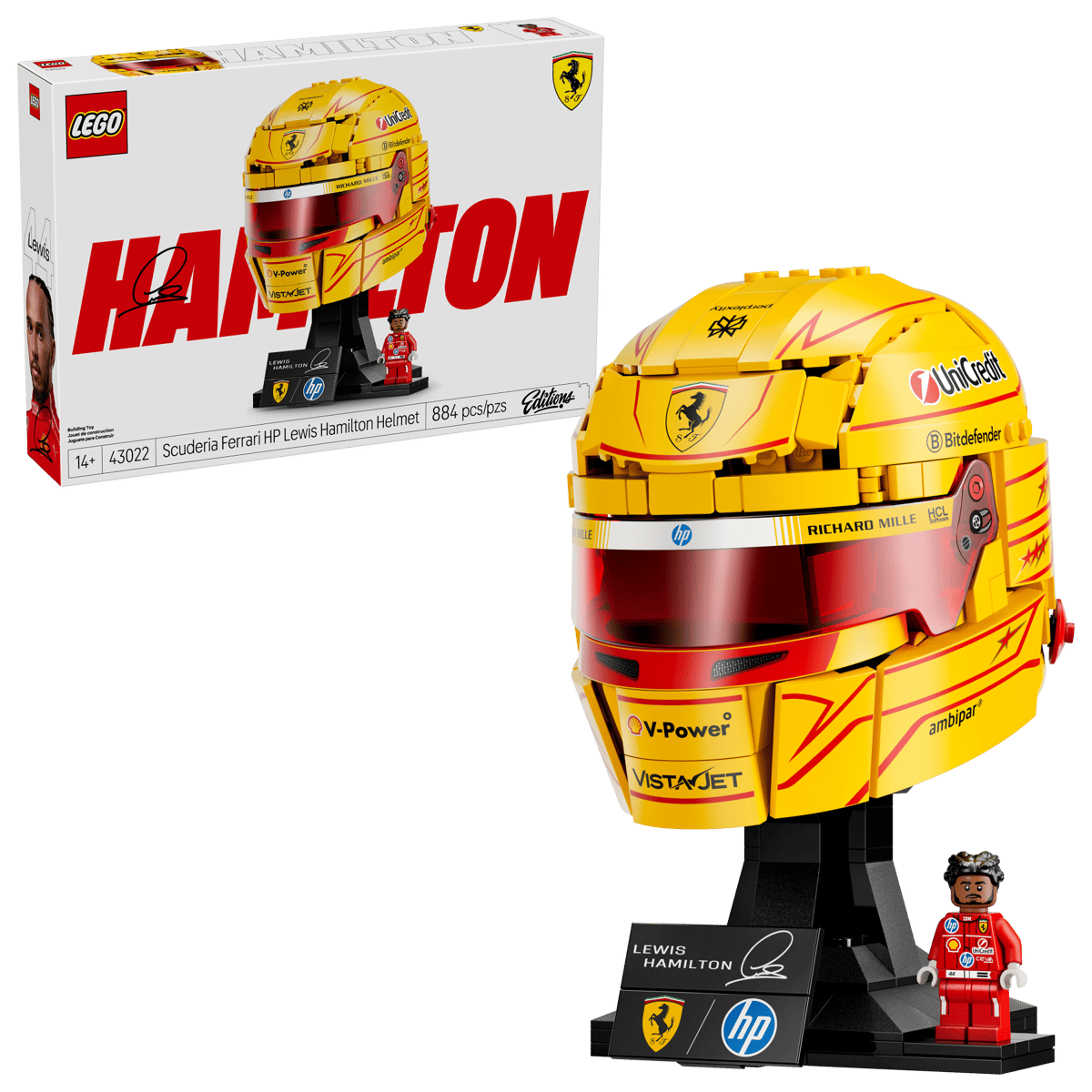 Lego® Editions - Icons - Capacete Scuderia Ferrari HP de Lewis Hamilton 43022