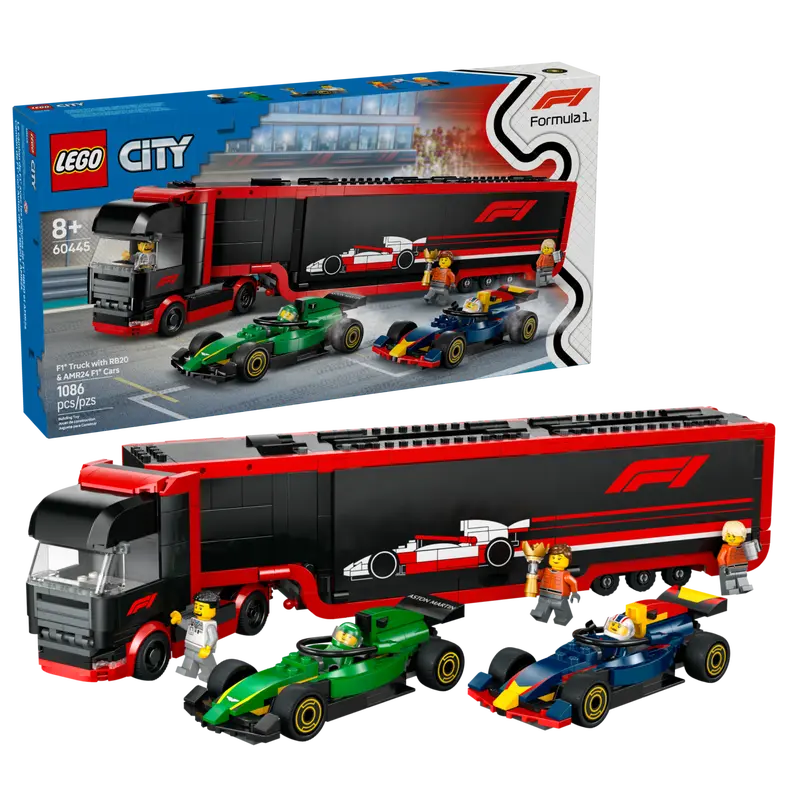 Lego® City - Camião de F1 com Carros de F1® RB20 e AMR24 60445