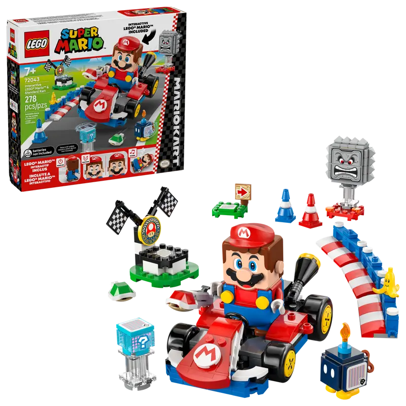 Lego® Super Mario - Mario Kart™ – LEGO® Mario™ interativo e Kart padrão 72043