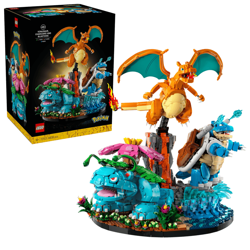 Lego® Pokemon - Venusaur, Charizard and Blastoise 72153