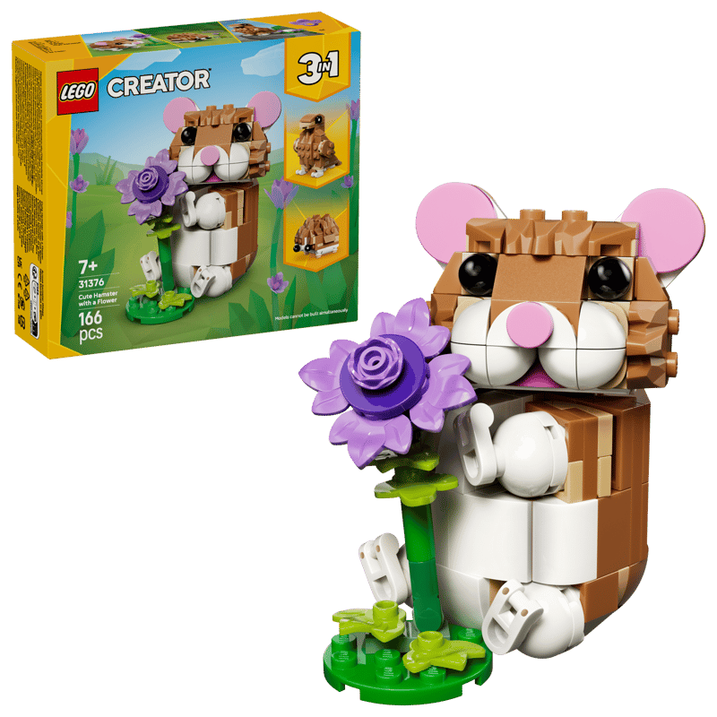 Lego® Creator - Hámster Adorável Com Flor 31376