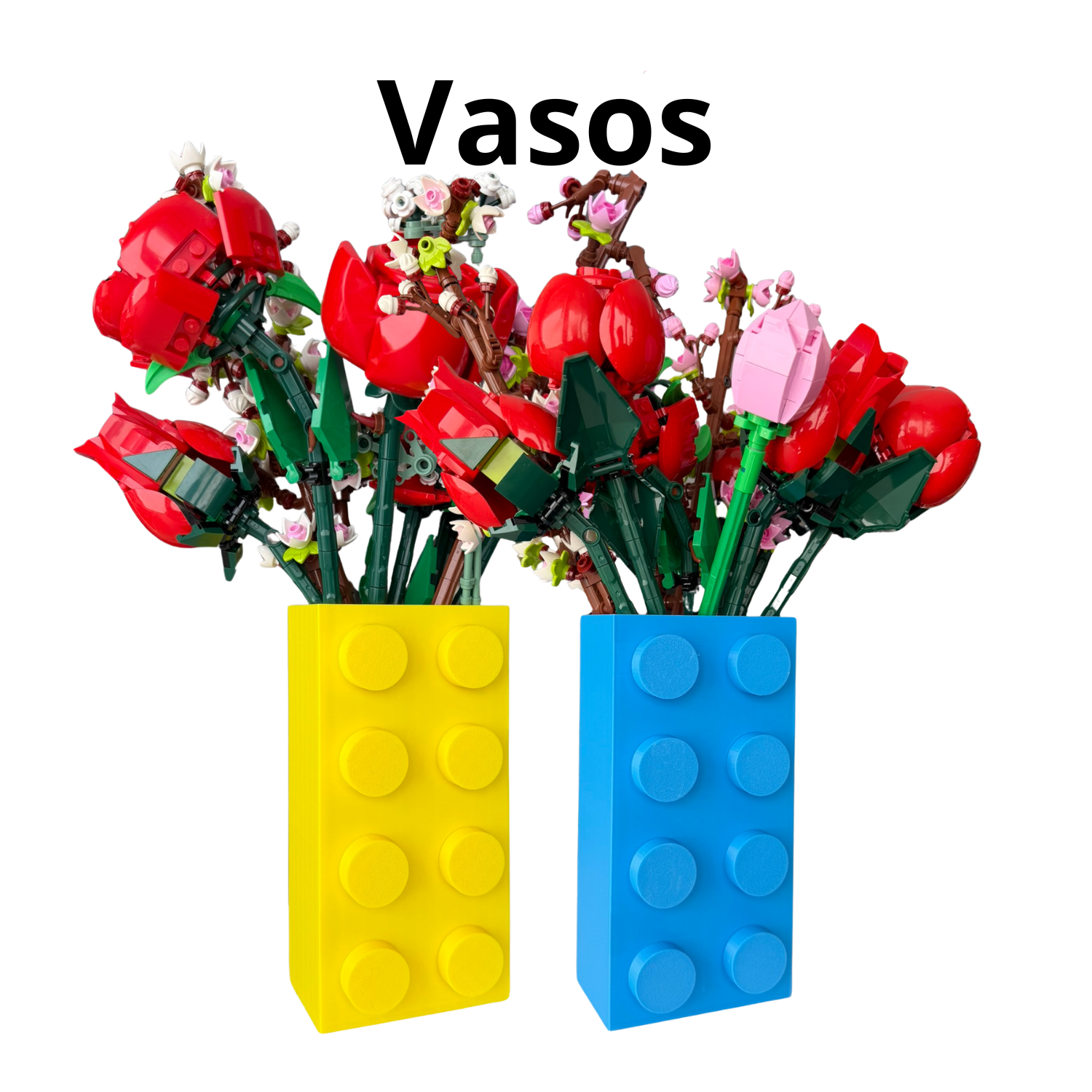 Vasos Coloridos para as Flores Lego Botanicals