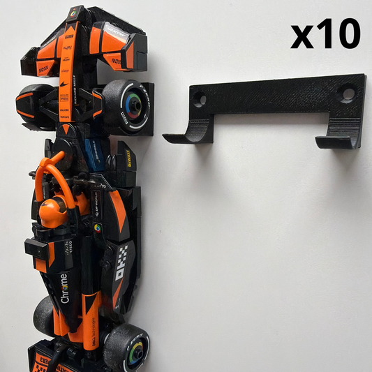 Pack x10 Unid. Suportes de parede simples para LEGO® Speed Champions