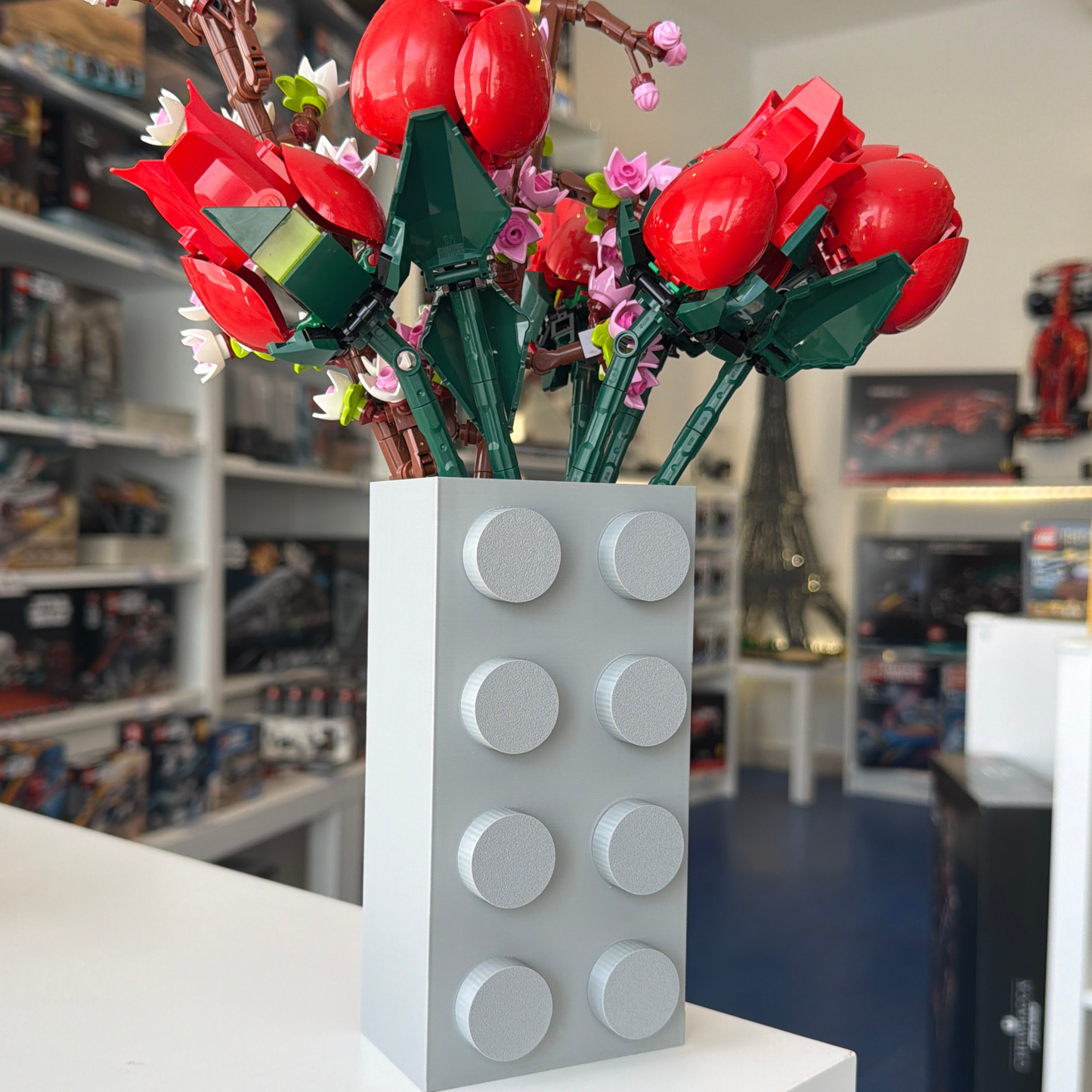 Vaso para Flores Lego Botanicals - Cinzento - Formato Peça