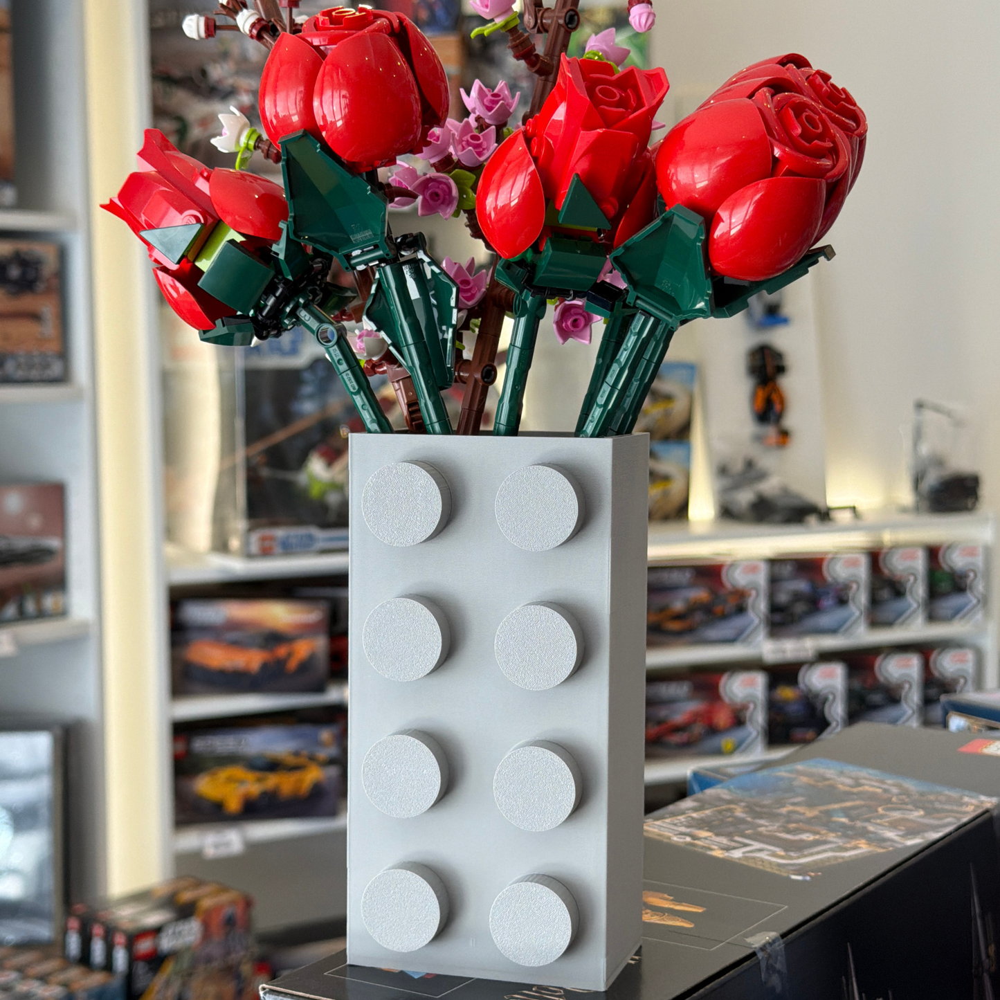 Vaso para Flores Lego Botanicals - Cinzento - Formato Peça