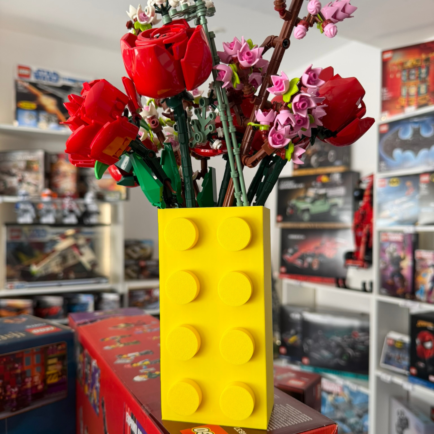 Vaso para Flores Lego Botanicals - Amarelo - Formato Peça