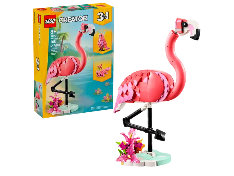 Lego® Creator - Animais Selvagens: Flamingo Cor-de-rosa 31170
