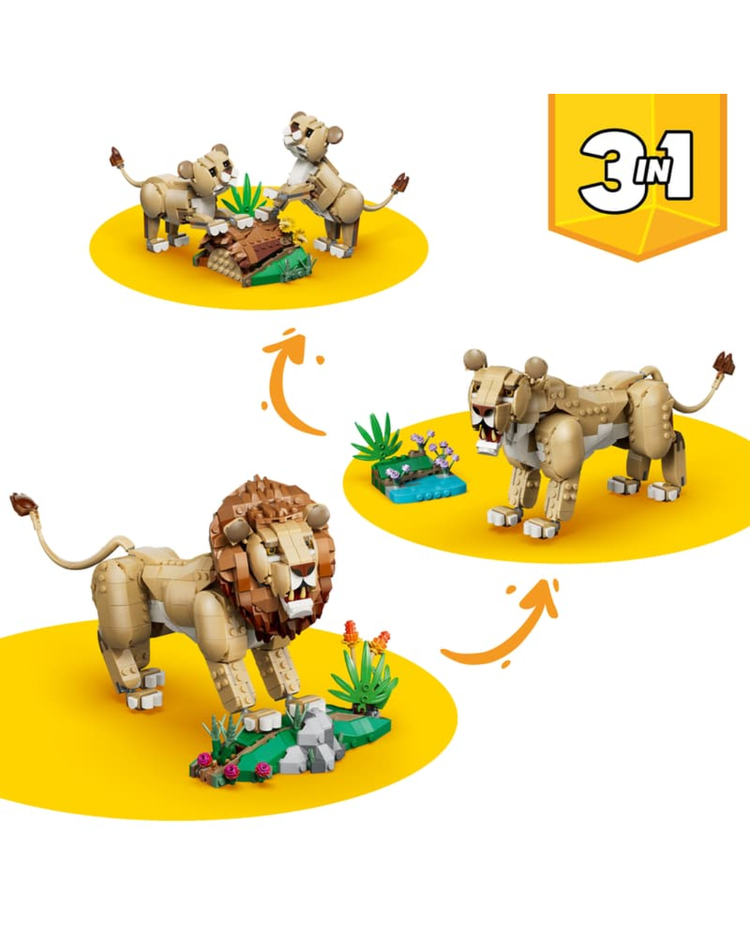 Lego® Creator 3 em 1 - Animais Selvagens: Leão Majestoso 31386