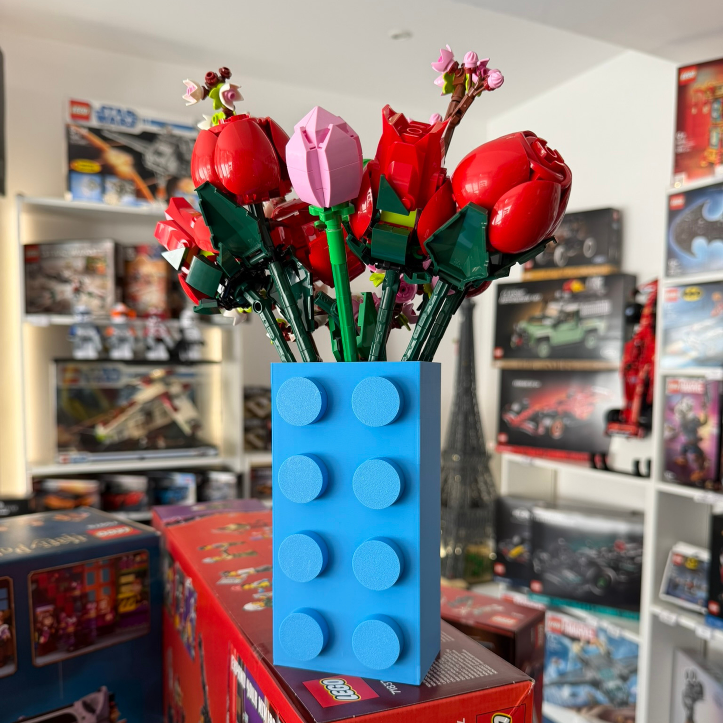 Vaso para Flores Lego Botanicals - Azul - Formato Peça