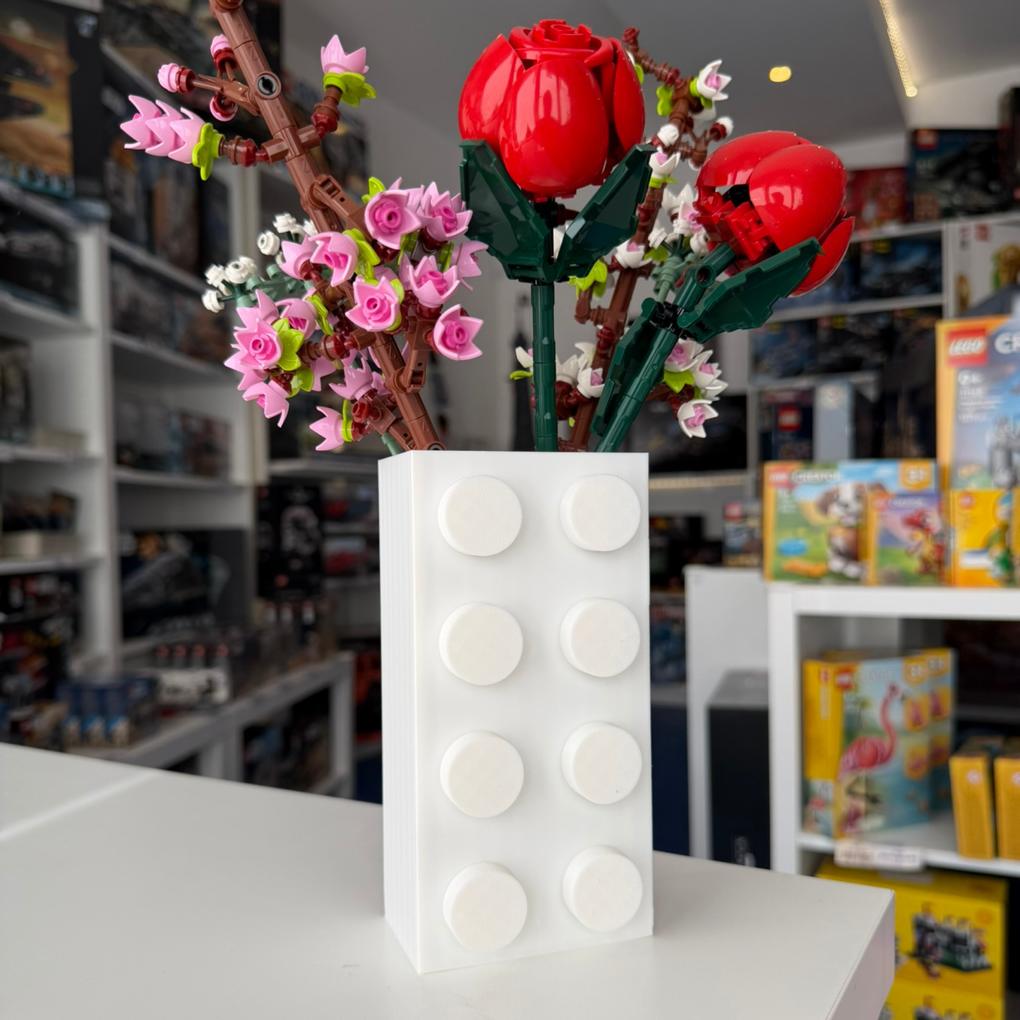 Vaso para Flores Lego Botanicals - Branco - Formato Peça