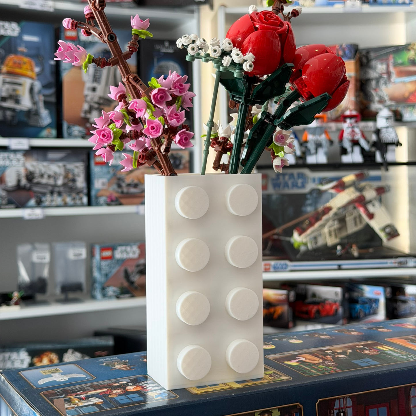 Vaso para Flores Lego Botanicals - Branco - Formato Peça