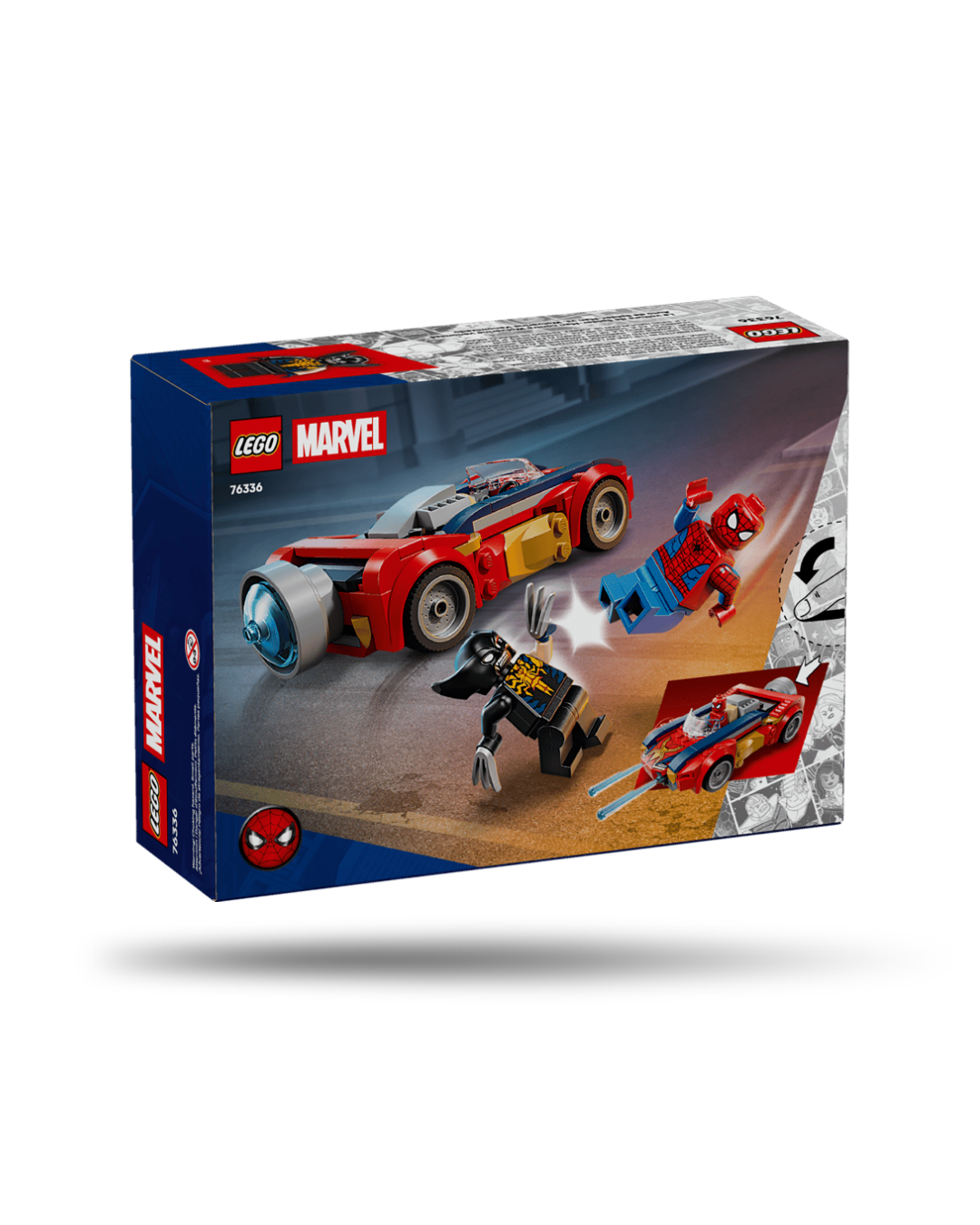 Lego® Marvel - Carro do Spider-Man vs. Wolverine Venomizado 76336