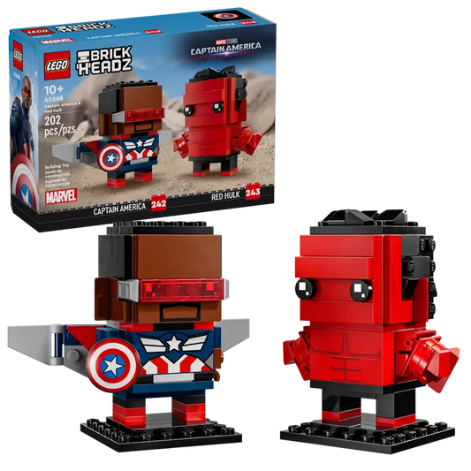 Lego® Brickheadz - Marvel - Figuras do Capitão América e Red Hulk 40668