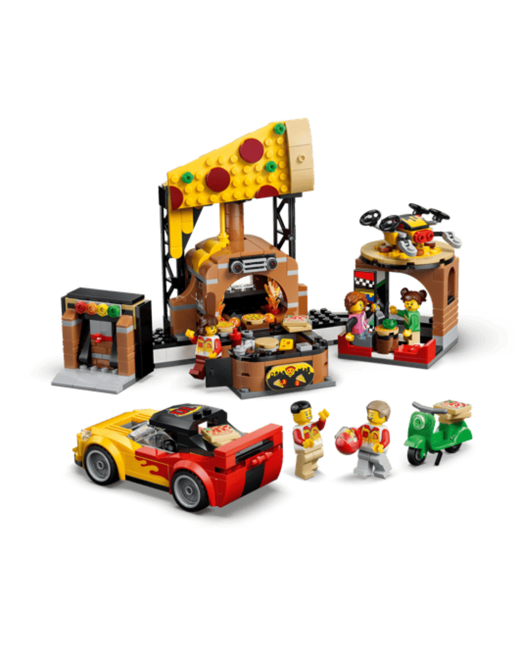 Lego® City - Experiência de Entrega de Pizza com Veículos 60496