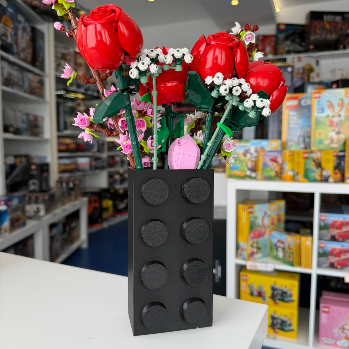 Vaso para Flores Lego Botanicals - Preto - Formato Peça
