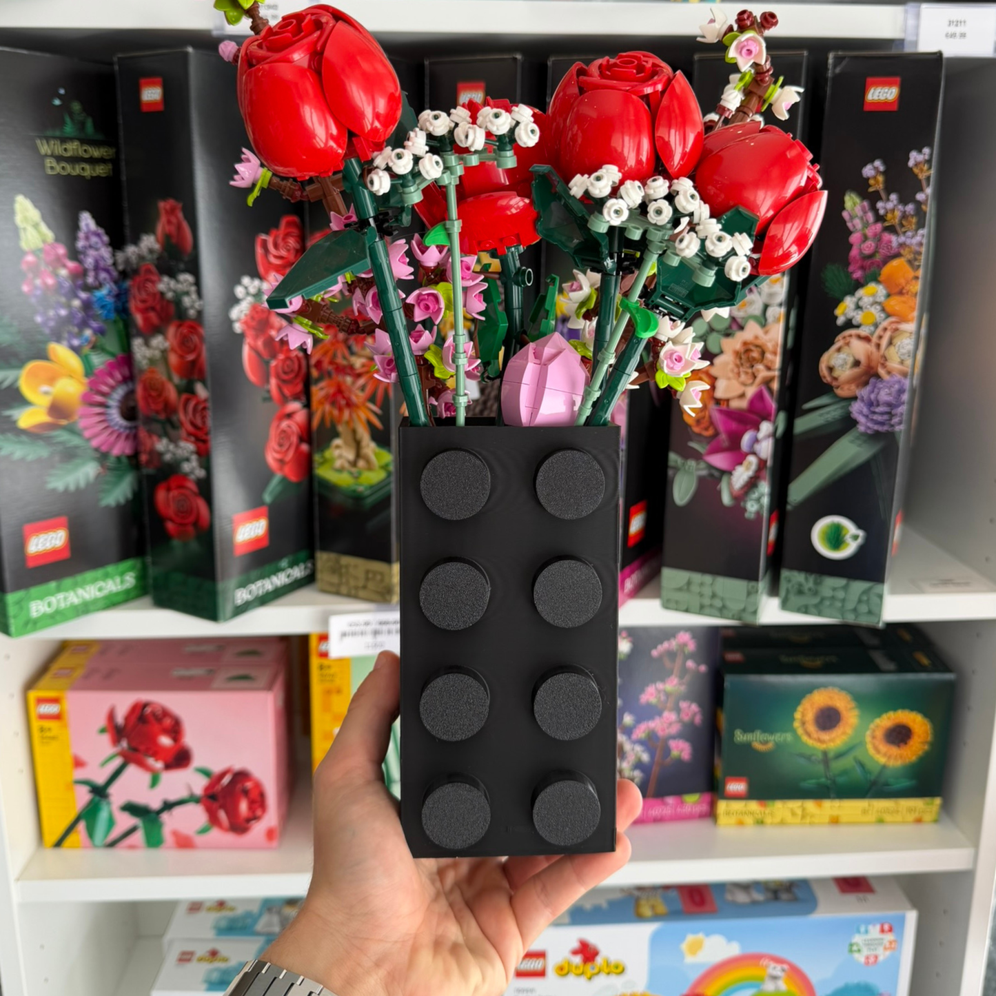 Vaso para Flores Lego Botanicals - Preto - Formato Peça