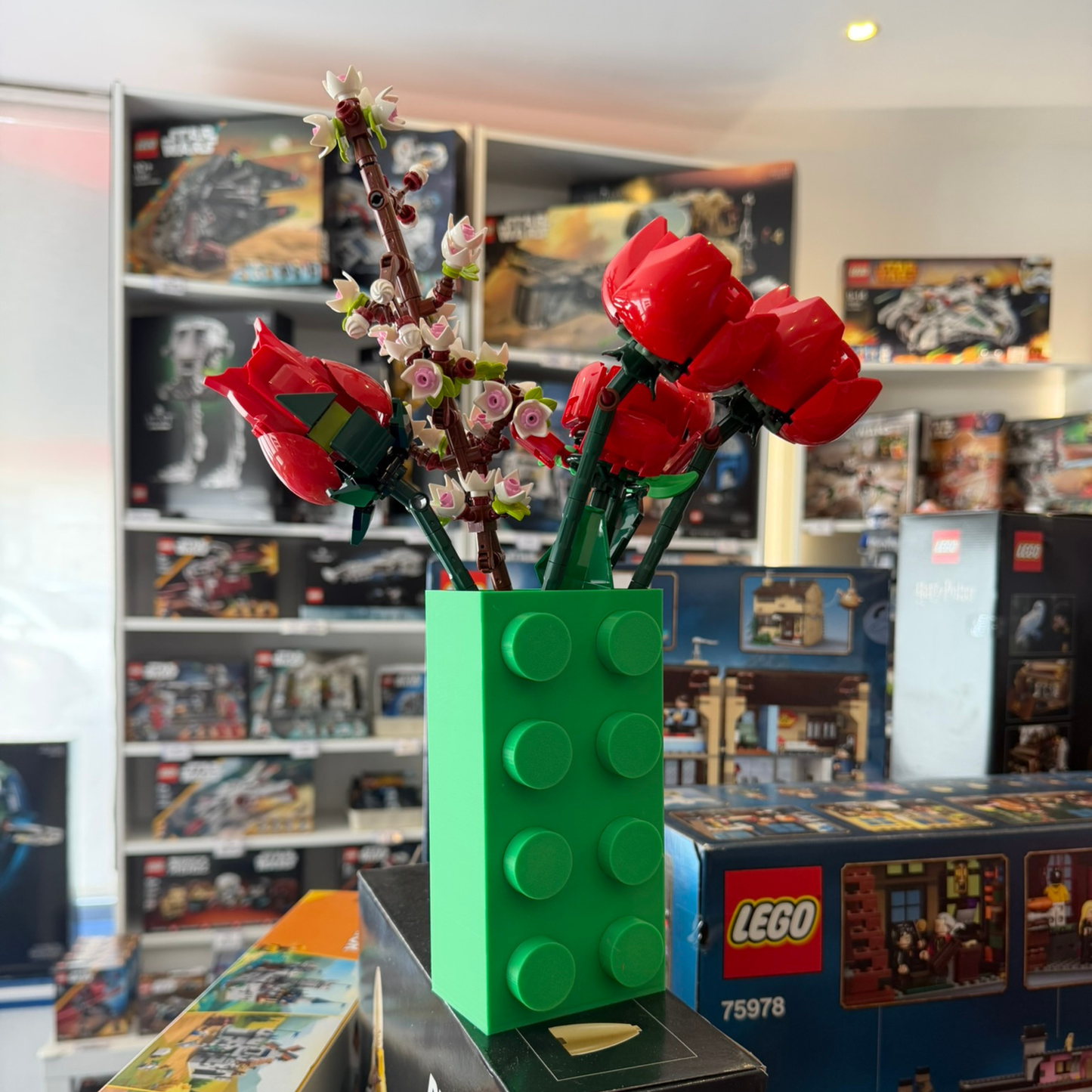 Vaso para Flores Lego Botanicals - Verde - Formato Peça