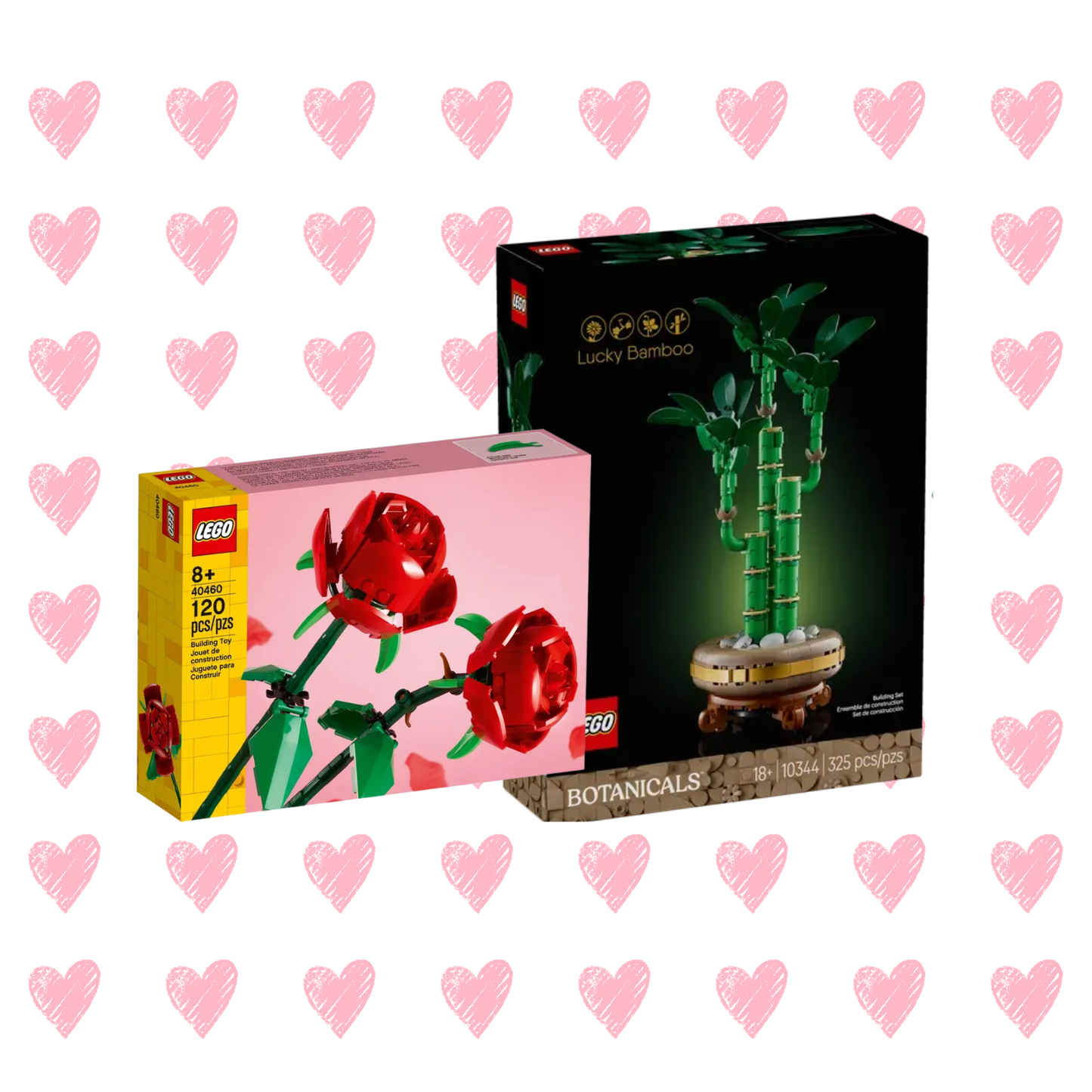 Dia dos Namorados: Pack de Flores Rosas + Bambu