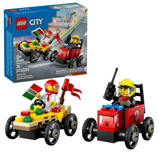 Lego® City - Pack de Carros de Corrida Pizza vs. Carro dos Bombeiros 60458