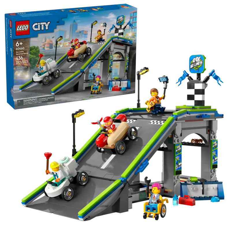 Lego® City - Sem Limites: Pista com Rampa para Carros de Corrida 60460