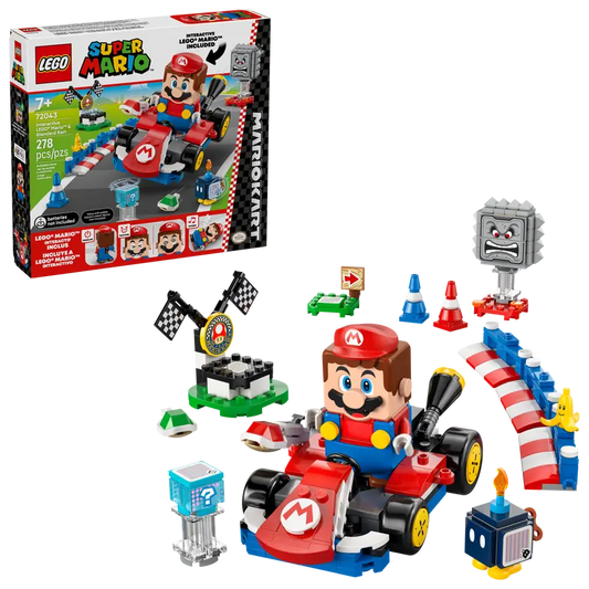 Lego® Super Mario - Mario Kart™ – LEGO® Mario™ interativo e Kart padrão 72043