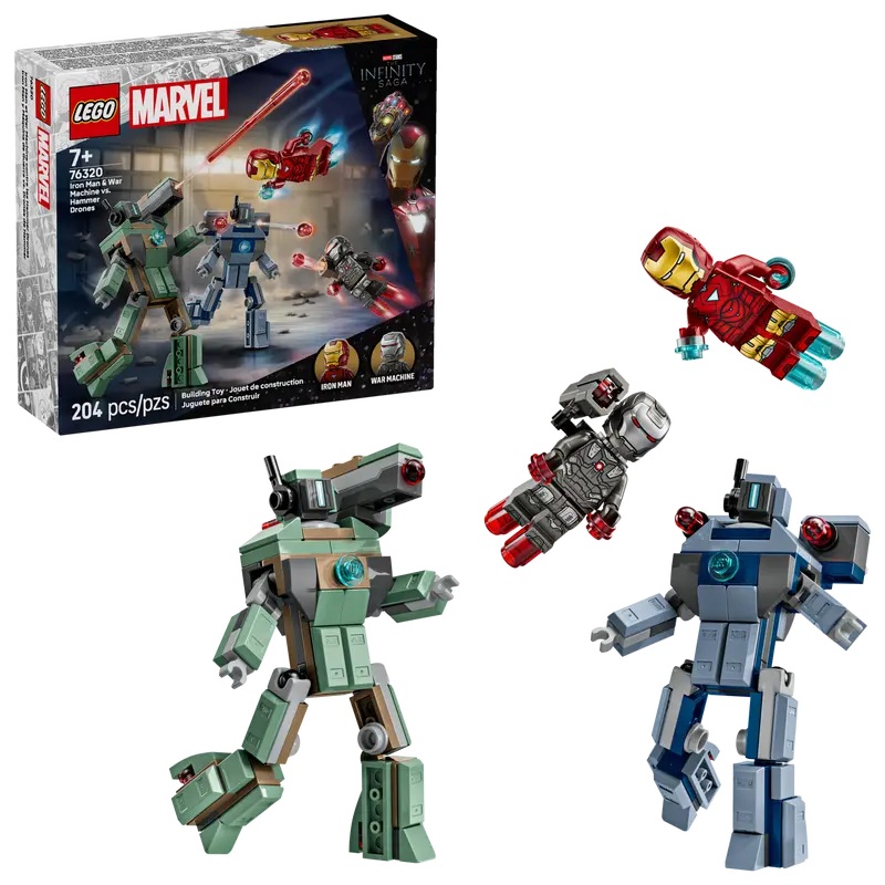 Lego® Marvel - Iron Man e Máquina de Guerra contra Drones Hammer 76320