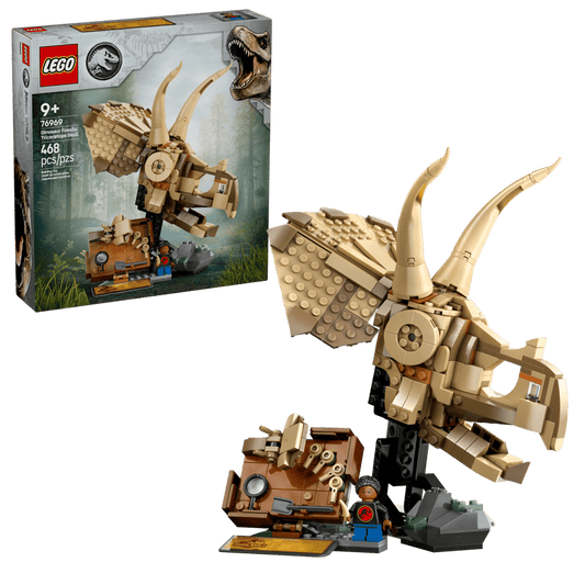 Lego® Jurassic World - Fósseis de dinossauros: Crânio de Triceratops 76969