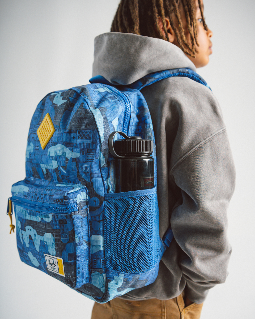 Lego® Herschel™ - Mochila Heritage para Adolescentes – Peças Abstratas Azul 5010427