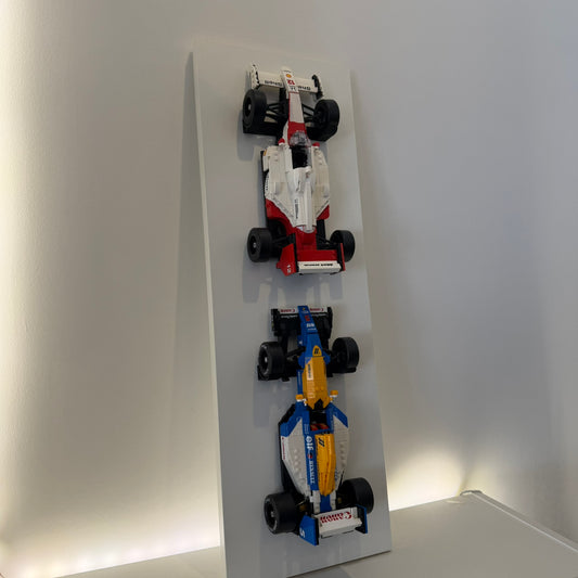 Suporte de Parede LEGO Icons F1 — Senna, Mansell & Schumacher (10330 / 10353 / 11375)