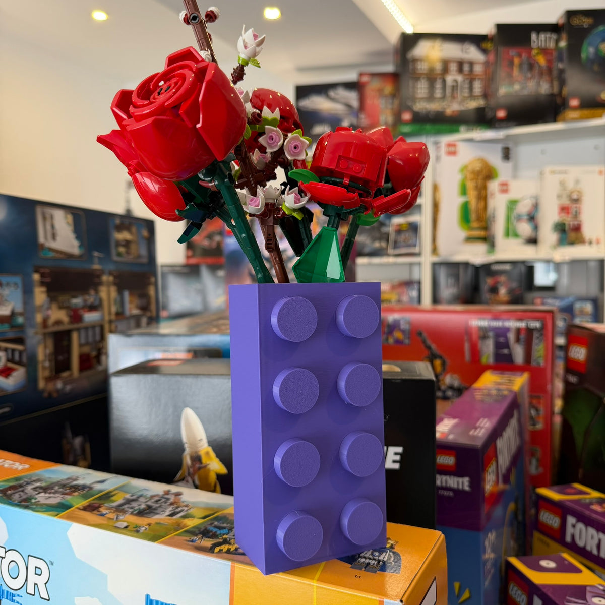 Vaso para Flores Lego Botanicals - Roxo - Formato Peça