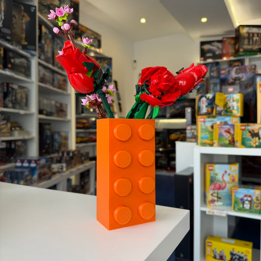Vaso para Flores Lego Botanicals - Laranja - Formato Peça
