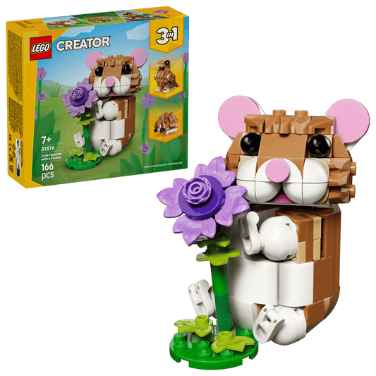 Lego® Creator - Hámster Adorável Com Flor 31376